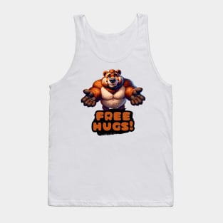 Free Hugs Anthro Furry Bear Tank Top